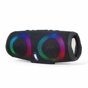 Boxa portabila Gembird SPK-BT-LED-02, LED, USB, Bluetooth v.5 (Negru) imagine