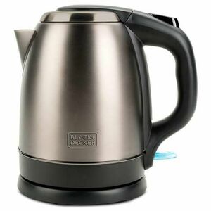 Fierbator de apa BLACK+DECKER BXKE2202E, 1.2 l, 2200 W, Baza rotativa 360 (Inox) imagine