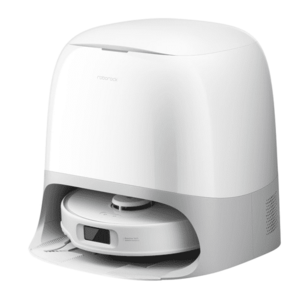 Robot de aspirare Roborock Qrevo Curv 5A1 QRCS02-00, 18500 PA, tehnologie HyperForce, sistem Dual Anti-Tangle, dock multifunctional 3.0, autocuratare cu apa fierbinte, uscare cu aer cald (Alb) imagine