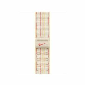 Curea Smartwatch Apple MYJC3ZM/A pentru Watch 42mmm, Nike Sport Loop (Alb/Roz) imagine