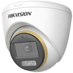Camera supraveghere Dome Hikvision Hybrid Light ColorVu DS-2CE72DF3T-LFS, 2 MP, 2.8 mm, IR/Lumina alba 40 m, microfon imagine