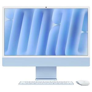 All In One PC Apple iMac 24inch (2024), Procesor Apple M4, 10 nuclee CPU si 10 nuclee GPU, 24inch, Retina 4.5K, 24GB, 512GB SSD, macOS, Layout RO (Albastru) imagine