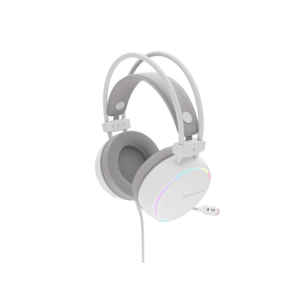 Casti cu fir Genesis Neon 613 G2, Jack 3.5 mm, iluminare RGB, Alb imagine