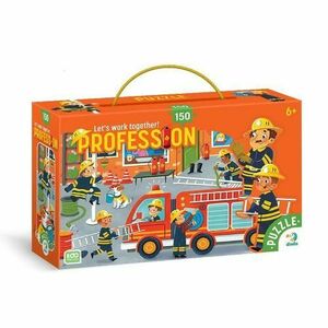 Puzzle meserii - Pompier (150 piese) imagine