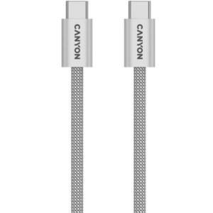 Cablu de date Canyon OnWire 60MG, USB-C - USB-C, 1 m (Gri) imagine