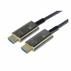Cablu HDMI Optic, 48Gbps, 8K@60Hz, Active Optical (AOC), V2.1, manson de plasa, conectori auriti, 25m, PremiumCord, kphdm21t25 imagine