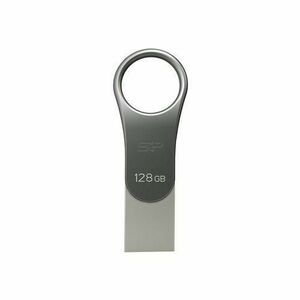 Stick USB Silicon Power Mobile C80, 128GB, USB 3.0 Type-C (Argintiu) imagine