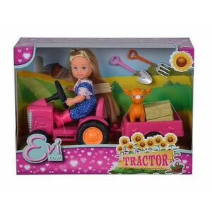 Papusa Steffi Love - Evi cu tractor, 12cm imagine