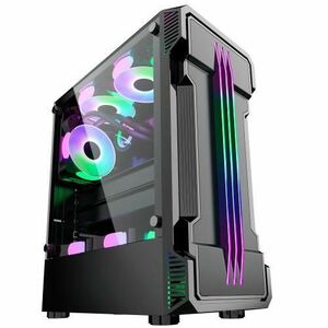 Calculator Refurbished OptimX Pro Gaming X-Silver GT5, Intel Core i5-9400 2.90 - 4.10GHz, 32GB DDR4, Placa Video AMD Radeon RX 580 8GB GDDR5, 1TB SSD (Negru) imagine