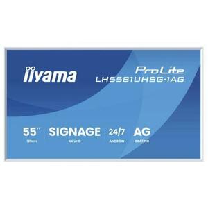 Ecran Profesional VA LED Iiyama 55inch LH5581UHSG-1AG, UHD (3840 x 2160), HDMI (Alb) imagine
