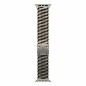 Curea Smartwatch Apple MXKC3ZM/A pentru Watch 49mm, Natural Titanium Milanese Loop, Small (Argintiu) imagine