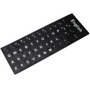 Sticker tastatura laptop layout Englezesc US negru imagine