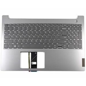 Tastatura Lenovo 5CB0W45244 Gri cu Palmrest Gri fara TouchPad iluminata backlit imagine