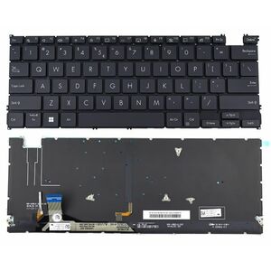Tastatura Neagra Asus 2C14D10000089 iluminata varianta cu 6 suruburi layout US fara rama enter mic imagine