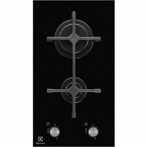 Plita incorporabila pe gaz Electrolux EGC3322NVK, 2 arzatoare, aprindere electrica integrata, negru imagine