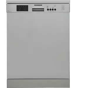 Masina de spalat vase Heinner HDW-FS6006DSE++ , 12 Seturi, 6 programe, Clasa E, Half load, Aquastop, 60 cm, Argintiu imagine