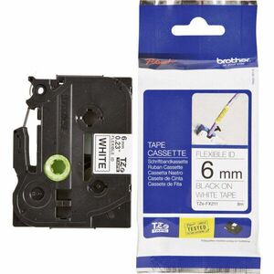 Banda de etichete Brother TZEFX211, BLK/WHITE/FLEX imagine
