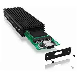External enclosure for M.2 NVMe SSD, USB 3.1 Type-C, Black imagine