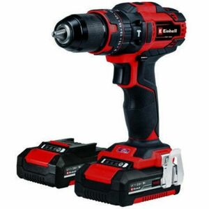 Masina de gaurit si insurubat (bormasina) cu impact pe acumulator Einhell TE-CD 18/40 Li-i +64, 18 V, tehnologia PXC, 1500 RPM, 24.000 percutii/min, 40 Nm, 10 mm mandrina, 2 acumulatori, incarcator imagine