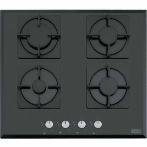Plita incorporabila Franke New Square FHNS 604 4G BK C, gaz, 4 arzatoare, 60 cm, gratare fonta, sticla neagra, 106.0489.940 imagine