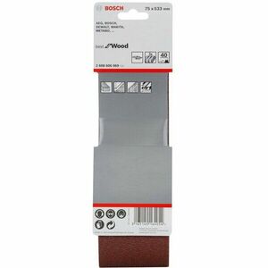 Set banda de slefuire (smirghel) Bosch, 75 x 533 mm, 80, 3 buc imagine