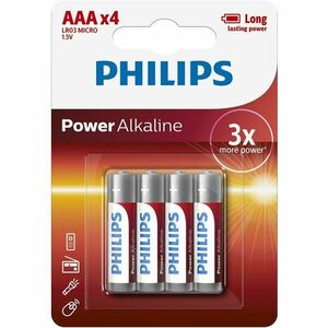 Baterii POWER ALKALINE AAA 4-BLISTER imagine
