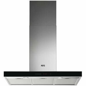 Hota decorativa AEG DBE5960HB, Putere de absorbtie 720 mc/h, Conectivitate plita, Control electronic, Filtre aluminiu lavabil, 1 motor, 90 cm, Inox imagine