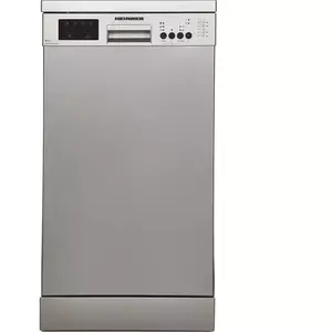 Masina de spalat vase Heinner HDW-FS4506DSE++, 10 Seturi, 6 programe, Clasa E, Half load, Aquastop, 45 cm, Antracit imagine