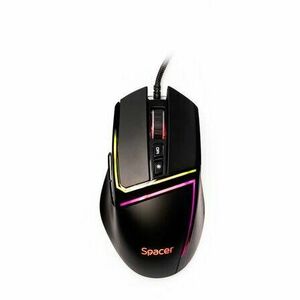 Mouse Gaming Spacer SPGM-ALIEN-PRO, USB, 12.000 dpi, iluminare RGB (Negru) imagine