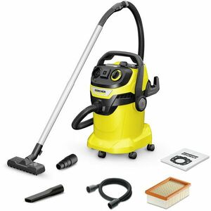 Aspirator umed-uscat Karcher WD 6 P V-25/8/22/T, 1.628-313.0, Aspirare umeda si uscata, rezervor de 25 L, furtun de 2.2 m , 1300 W, functie de suflare, priza de alimentare cu comutator automat de pornire/oprire, Galben/Negru imagine