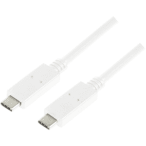 CABLU alimentare si date LOGILINK, pt. smartphone, USB 3.2, USB Type-C (T) la USB Type-C (T), 1m, alb, \CU0131\ (include TV 0.06 lei) imagine