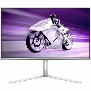 Monitor Gaming Philips EVNIA, 31.5, QD-OLED, 4K, UHD, 240Hz, 0.03ms, HDR400, TrueBlack, FlickerFree, Boxe, 8Wx2, HA, Pivot, HDMI, DisplayPort, USB, hub, USC-C, KVM, Ambiglow, Alb, 32M2N8900/00, Alb imagine