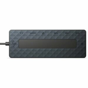 Hub USB HP 50H55UT, 7 porturi, 4K Ultra HD, negru, 15cm imagine