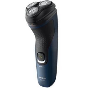 Aparat de ras PHILIPS Shaver Seria 1000 S1151/00, barbierit umed si uscat, fara fir, capete flexibile, lame autoascutire, 40 min, capac de protectie, albastru imagine