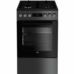 Aragaz Beko FSM52330DAON, 4 arzatoare, Gaz + Electric, 50 cm, Grill, antracit imagine