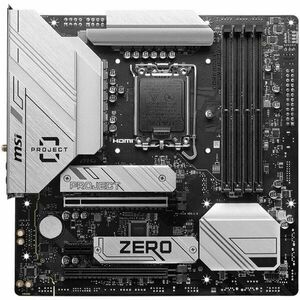 Placa de baza MSI B760M PROJECT ZERO, Socket LGA1700, DDR5, Wi-Fi, BT, Micro ATX imagine