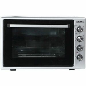 Cuptor electric NobeLTek NLT FSO70X, 70L, 2200W, grill, timer, termostat, sticla dubla, ventilator, iluminare, gri inox imagine