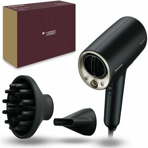 Uscator de par PANASONIC EH-NA0J-N825 cu nanoe™ MOISTURE+ si Ioni Minerali, detectie si reglare automata a temperaturii, 1600W, 4 moduri de utilizare si 3 trepte de reglare flux aer, negru imagine