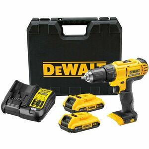 Masina compacta de gaurit si insurubat (bormasina) pe acumulator DeWALT DCD771D2, 18V XR, cuplu 42 Nm, 1500 RPM, include 2x acumulator 2 Ah Li-Ion, iluminare LED, agatatoare curea, suport magnetic biti, cutie transport TSTAK, incarcator imagine