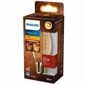 Bec LED vintage (decorativ) Classic Gold Candle B35, EyeComfort, E14, 2.5W (15W), 136 lm, lumina calda (1800K), dimabil imagine