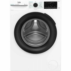 Masina de spalat rufe Slim Beko BM5WFSU67415W, 7 kg, 1400 RPM, Clasa A, HomeWhiz prin WiFi, SteamCure, AddXtra, Motor ProSmart Inverter, AddXtra, Alb, usa Piano Black imagine