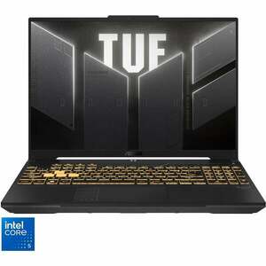 Laptop ASUS TUF Gaming F16 FX607VU cu procesor Intel® Core™ 5 210H pana la 4.8GHz, 16'', Full HD+ WUXGA, IPS, 144Hz, 16GB DDR5 RAM, 1TB SSD, NVIDIA® GeForce RTX™ 4050 6GB GDDR6, No OS, Mecha Gray imagine
