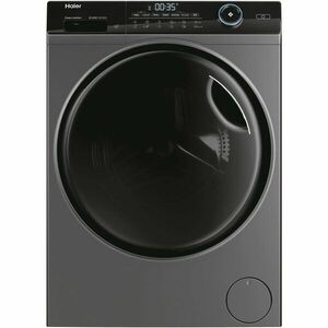 Masina de spalat rufe cu uscator Haier I-Pro HWD90B14959S8NUS, Spalare 9 kg, Uscare 6 kg, 1400 rpm, Motor Direct Motion, Steam, Wi-Fi, iRefresh, ABT, Pillow Drum, Dual Spray, Clasa A, Antracit imagine