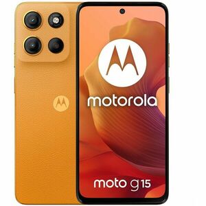 Telefon mobil Motorola moto g15, Dual SIM, 256GB, 8GB RAM, 5200 mAh, Sunrise Orange imagine