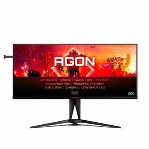 Monitor LED AOC Gaming AGON AG405UXC 40 inch UWQHD IPS 1 ms 144 Hz USB-C HDR imagine