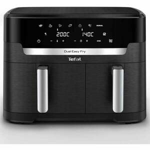 Friteuza cu aer cald Tefal Dual Easy Fry XXL EY9428E0, 2700 W, capacitate 11 L, 7 programe automate, vase detasabile antiaderente, display LCD, temperatura reglabila 40-200°C, negru imagine
