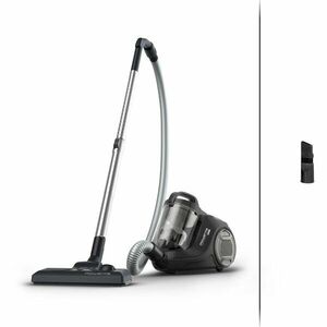 Aspirator fara sac Rowenta Swift Power Cyclonic RO2915EA, 750W, 3 niveluri de filtrare 99.98%, recipient praf 1.2L, raza de operare 7.6m, zgomot redus 77 dB(A), duza spatii inguste, tub metalic telescopic, negru & gri imagine
