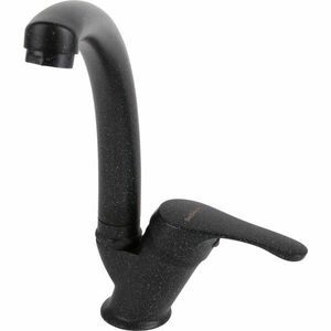 Baterie bucatarie SanDonna F 1069, cu aerator, cartus ceramic, Alama, Negru imagine