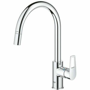 Baterie bucatarie Grohe StartLoop 30556000, 3/8'', inalta, tip C, dus extractabil, crom imagine
