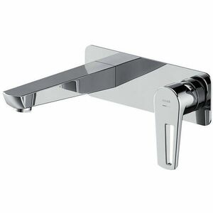Baterie incastrata pentru lavoar Cersanit Mille, dop metalic click-clack, cartus ceramic, Crom imagine